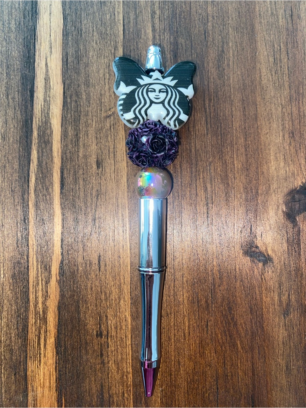 Starbucks Decorative Pen in Silver with Purple Accent